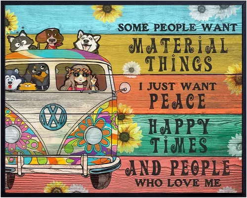 Decoración de pared con citas inspiradoras, arte de pared de girasol, decoración hippie, refranes positivos, regalos positivos para mujeres,