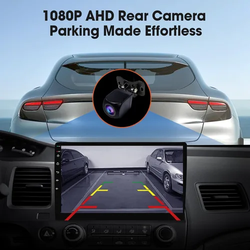 Vista 5 de Haudio Estéreo de coche Android para Honda Civic 2006-2011, pantalla táctil doble DIN de 10.1 pulgadas, CarPlay inalámbrico y Android Auto, GPS, FM