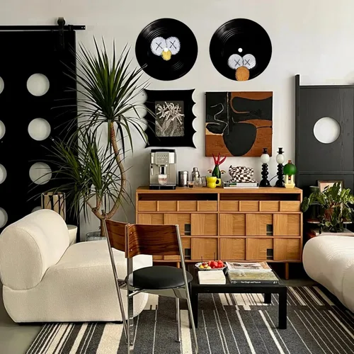 Vista 6 de FACHPINT 15 discos de vinilo decorativos de 12 pulgadas, discos de vinilo en blanco para pared estética, discos falsos para graffiti, accesorios