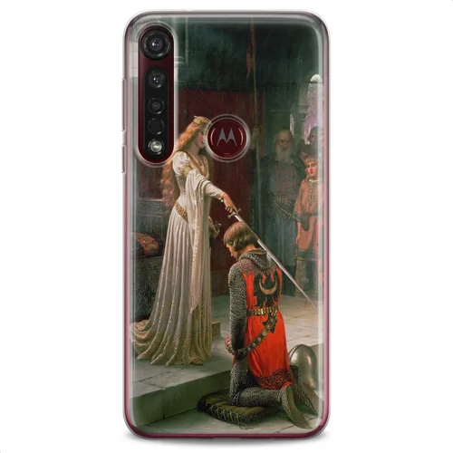 Vista 4 de Funda de TPU compatible con Motorola G9 G8 Plus G7 E20 P40 Z4 Edge 20 G22 Stylus Accolade Design Cute Edmund Leighton dibujo de silicona flexible