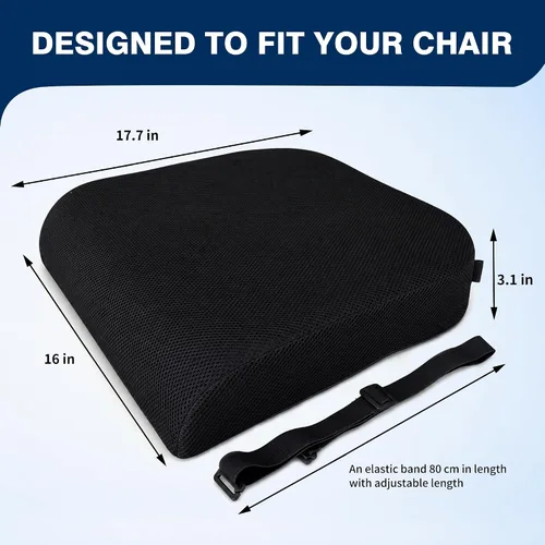 Vista 5 de Cojín para silla de oficina, cojín de espuma de alta densidad de 3.1