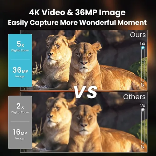 Vista 5 de Binoculares de gafas de visión nocturna digital 4K para oscuridad total, visión nocturna digital infrarroja, tarjeta de memoria de 32 GB