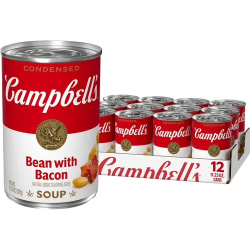Vista 10 de Campbell's - Sopa condensada de frijol con tocino, sabor natural ahumado añadido, lata de 11.25 oz