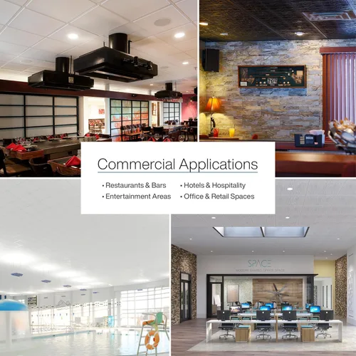 Vista 4 de Genesis Azulejos de techo blancos de 2 x 2 pies - Fácil instalación - Impermeable, lavable y resistente al fuego - PVC de alta calidad para evitar