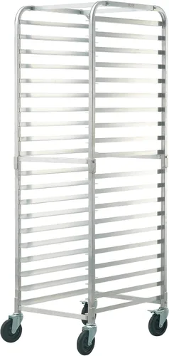 Vista 9 de VEVOR Estante para Bandejas de Panecillos, Estantes Comerciales de Panadería de 20 Niveles con Ruedas con Freno, Carrito de Estantería