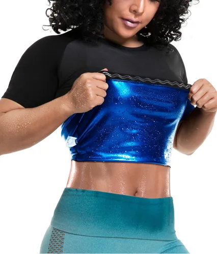 LMCOB Camiseta deportiva de compresión para mujer para sauna, chaleco de sauna que atrapa el calor para mujer