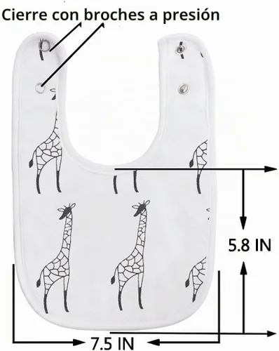 Vista 4 de Maiwa Baberos impermeables de tela de rizo para bebé con broches para recién nacido, baba y dentición para bebé