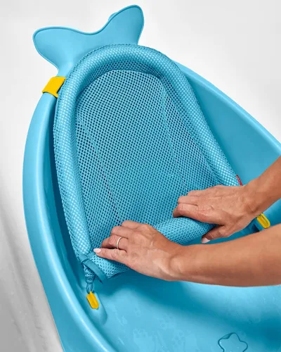 Vista 16 de Bañera para bebés Skip Hop Moby, 3 en 1 Smart Sling Tub, azul, Azul