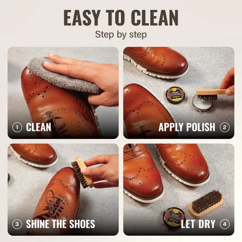 Vista 6 de Stone and Clark Original Shoe Polish & Care Kit - Leather Shoe Shine Kit for Men & Women