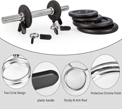 Vista 3 de AccEncyc Collares de clip de resorte de 1 pulgada, abrazaderas olímpicas para mancuernas, clips de barra de pesas para levantamiento de pesas