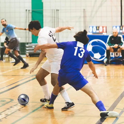 Vista 6 de Low Bounce Futsal Ball Size 4, Professional Indoor Soccer Ball with Reinforced Stitching and TPU Cover for Training, Games, Competition – Durable