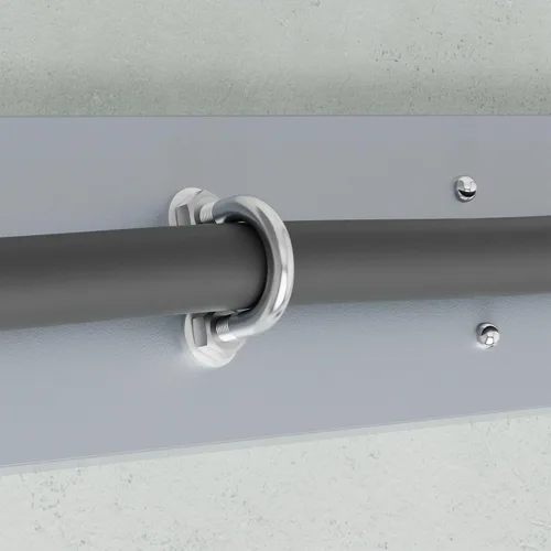 Vista 7 de 2 juegos de pernos en U redondos de acero inoxidable 304 de 1.5 pulgadas de ancho interior 2.28 pulgadas de longitud M6 con tuercas, placa de marco