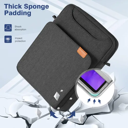 Vista 5 de MoKo Bolsa de hombro para tableta 9-11, se adapta a iPad Air M4 2026/Pro M5, iPad A16, i-Pad 10/9/8th 10.9/10.2, Surface Go 3/2 10.5, Tab S8/S9 11