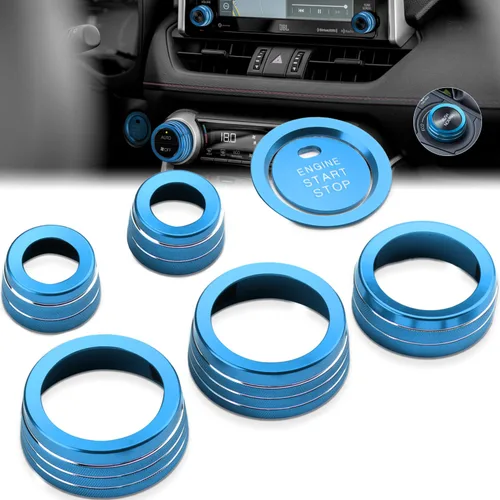 Vista 8 de Auovo Cubierta de perilla de CA compatible con accesorios Toyota RAV4 2025 2024 2023 2022 2021 2020 2019 para perilla de aire acondicionado, Negro
