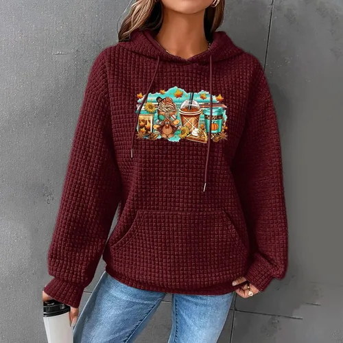 Vista 143 de SHAOBGE Sudaderas con capucha de gran tamaño para mujer, sudaderas con capucha para entrenamiento, suéteres casuales y cómodos trajes de moda