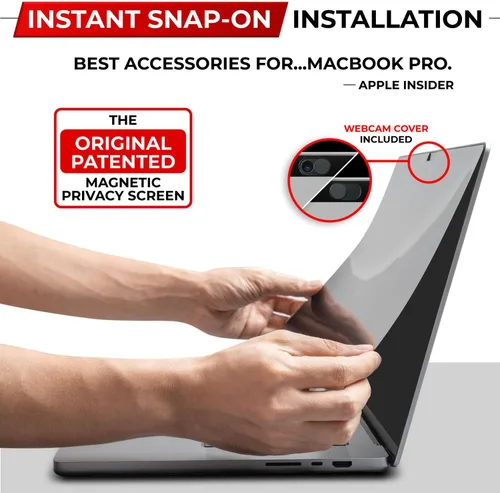 Vista 3 de SightPro Protector de Pantalla Magnético de Privacidad para MacBook Pro de 13 Pulgadas (2016, 2017, 2018, 2019, 2020, 2021, 2022, M1, M2) Filtro