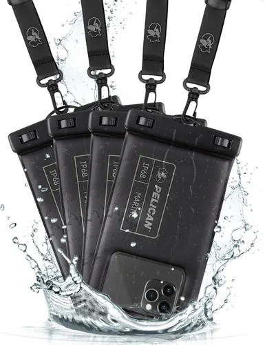 Vista 18 de Pelican Marine Series - Bolsa flotante impermeable para teléfono (tamaño regular) - Compatibilidad universal, verde oliva