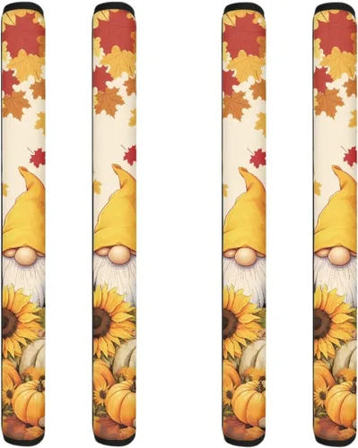 Vista 34 de Juego de 4 cubiertas lavables para manija de puerta de refrigerador, protector antideslizante para refrigerador, horno, evita huellas dactilares