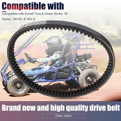 Vista 6 de KT196 - Correa de transmisión compatible con la serie 30, correa convertidora de par Powersports Coleman KT196cc 4 ruedas 196cc 6.5HP Comet 203589
