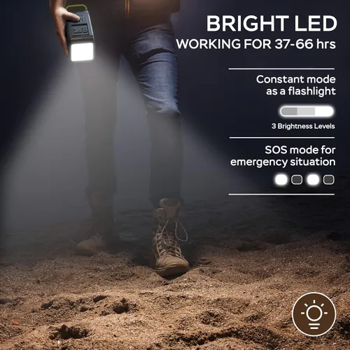 Vista 7 de MARBERO - Estación de energía portátil, 88 Wh, batería de litio, generador solar, carga rápida, salida CA, máxima de 120 W (panel solar opcional)