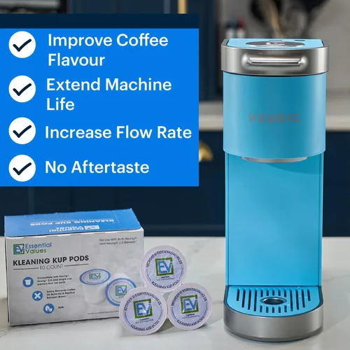 Vista 5 de Essential Values Cápsulas de enjuague compatibles con solución de descalcificación Keurig, paquete de 10 unidades, descalcificadora para máquinas