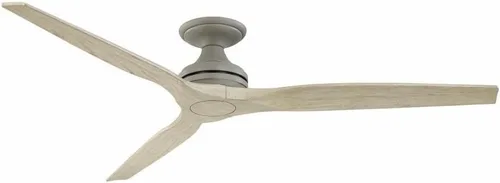 Vista 18 de Fanimation Spitfire DC Custom 64 inch Flush Indoor/Outdoor Ceiling Fan - Antique Graphite with Black blades
