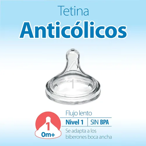 Vista 10 de Dr. Brown’s - Tetina para biberón de cuello ancho, flujo natural nivel 1, flujo lento, 100% silicona, paquete de 2, 0m+