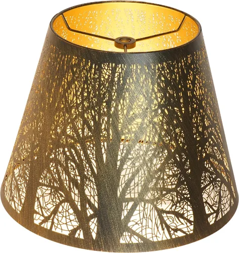 Vista 13 de ALUCSET Pantalla de lámpara de barril pequeño, pantalla de flecha grabada de metal para lámparas de mesa y luces de pared, 6 pulgadas, parte