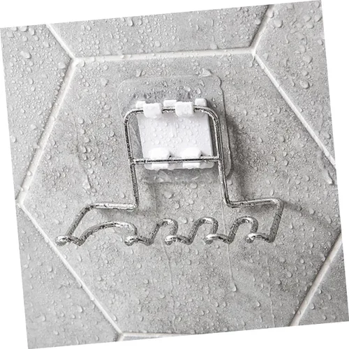 Vista 7 de Soporte para cepillo de dientes y pasta de dientes, soporte de pared de acero inoxidable, diseño elegante, no necesita clavos para el baño