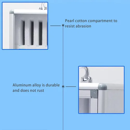 Vista 6 de 24/48/60 Slots Cell Phone Locker Box Aluminum Alloy Lockable Military School Classrooms Put Mobile Phone Management Storage Cabinets On The Wall