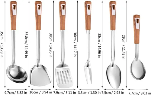Vista 6 de 10Pieces 201Stainless Steel Cookware Accessories Important Kitchen Tool Kitchen Utensils Cooking Cutlery for Home Tool