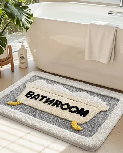 Vista 16 de DEXI Alfombras de baño antideslizantes, 16x24 tapete de baño de microfibra lavable de secado rápido, absorbente ultra suave con diseño de hojas