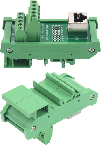 Vista 3 de Tablero de ruptura de distribución del conector Ethernet del soporte del carril del estruendo RJ45 8P8C, conector vertical unidireccional del bloque