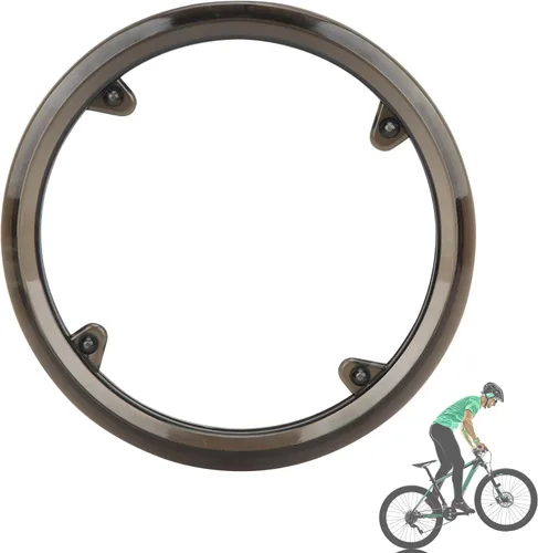 plplaaoo Protector de cadena, cubierta protectora de piñón de bicicleta, protector de cadena de bicicleta de montaña, con 4 agujeros, cubierta