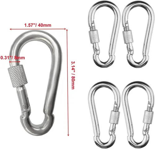 Vista 2 de Cadenas de columpio (2) totalmente recubiertas para columpios con 4 eslabones rápidos gratuitos, cadenas de eslabones de hierro antioxidantes, patio