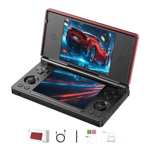 GiipGoop RG DS Handheld Game Consoles RG DS Retro Gaming Console Dual-screen Video Game Console 3+32GB Android 14 Portable Pocket Arcade 4000mAh