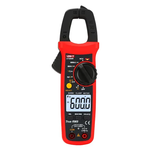 Vista 2 de UNI-T UT204R Medidor de abrazadera digital, rango automático TRMS 6000 cuenta NCV Volt Amp Meter con AC/DC Ohm Capacitancia Resistencia Temperatura