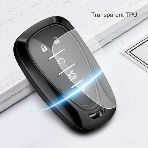 Vista 6 de ELOHEI para Chevy funda de llavero cubierta de TPU protector titular para Chevrolet 2020, 2019, 2018, 2017, 2016 Chevy Malibu Camaro Cruze Traverse