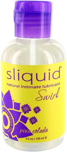 Vista 4 de Sliquid Swirl Lubricante Natural a Base de Agua, Fresa Granada, 4.2 Onzas