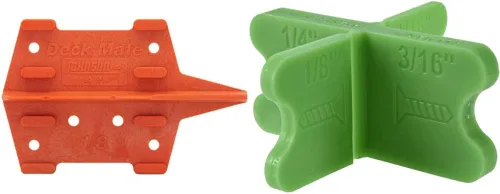 Johnson Level & Tool 60-275 Deck Mate, herramienta de espaciado para tablas de cubierta, naranja, 1 nivel y herramienta espaciadora de cubierta