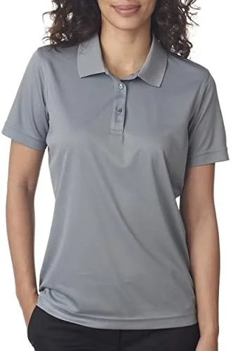 Vista 2 de UltraClub 8210L - Polo de piqué de malla fresca y seca para mujer