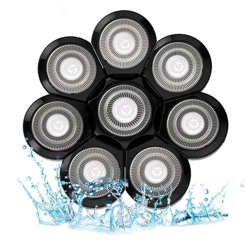 Vista 10 de Cabezales de repuesto para afeitadora eléctrica 6D – 6 cuchillas de repuesto universales de acero inoxidable para afeitadora de cabeza calva