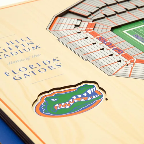 Vista 4 de YouTheFan NCAA Florida Gators Arte de Pared 3D StadiumView de 5 Capas - Estadio Ben Hill Griffin, 13.00" x 17.00