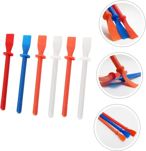 Vista 3 de EXCEART 2 Unidades Pp Copolímero mano pegamento herramienta de pintura pegamento frotis aplicador cepillo para manualidades de bricolaje 6 unids*2