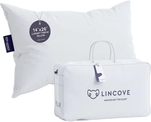Vista 9 de Lincove Euro - Almohada cuadrada de 12 x 12 pulgadas, fabricada en Canadá, funda 100% algodón, relleno alternativo al plumón, apto para veganos