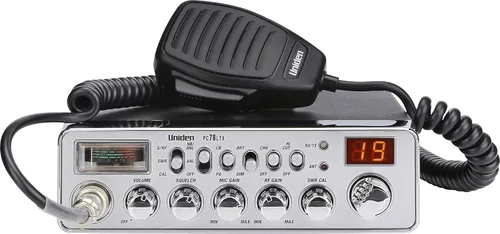 Uniden PC78LTX - Radio CB de 40 canales para camionero con medidor SWR integrado, función PA, corte alto, ganancia de micrófono/RF y canal