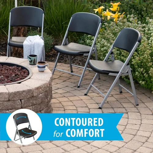 Vista 4 de LIFETIME 80844 Sillas plegables de grado comercial, paquete de 6, color negro
