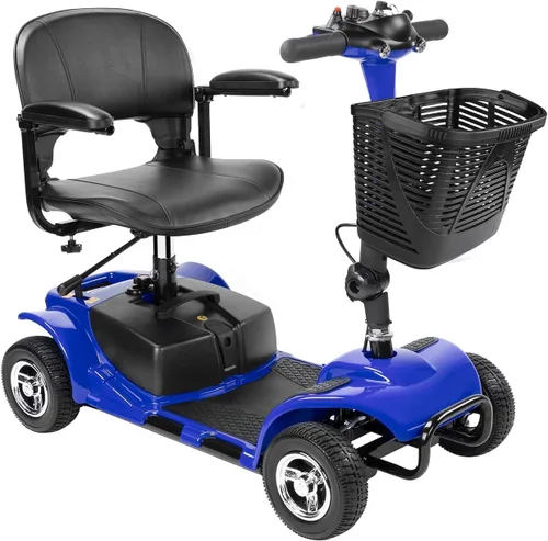 Scooters de movilidad de 4 ruedas para adultos, scooter eléctrico compacto plegable, dispositivo de silla de ruedas móvil de alta resistencia con