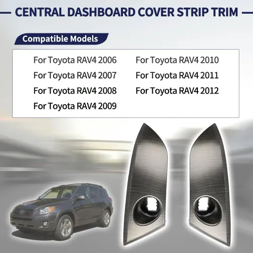 Vista 2 de Cubierta Central para Tablero Tira de Moldura Central de Panel de Instrumentos Moldura 55413-42070-B0 55412-42060-B0 Compatible con Toyota RAV4 Base