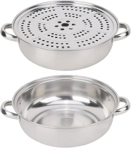 Vista 6 de Olla de vapor multifuncional de acero inoxidable de una sola capa, olla de vapor de alimentos olla olla de vapor para el hogar olla para cocinar